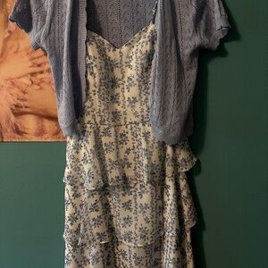 Blue flowery dress